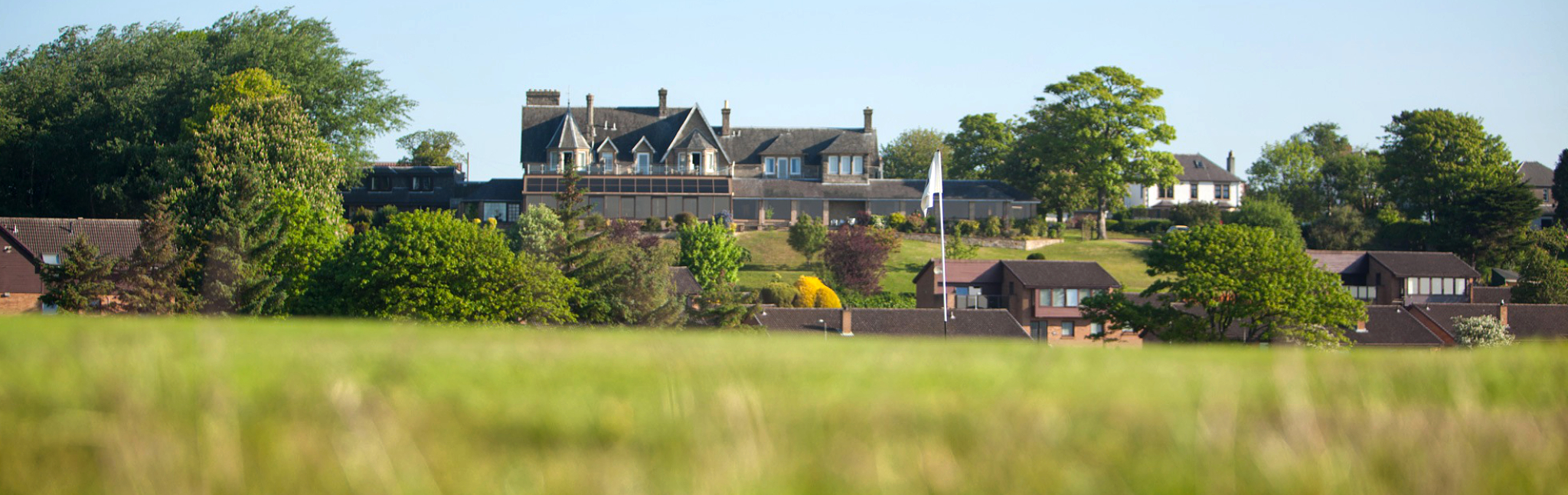 The Old Manor Hotel from the golf course